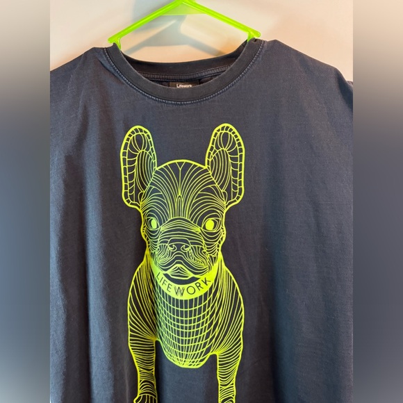 Lifework Big Radog Black /Green T Shirt Size Medium Crew Neck Short Sleeve - Picture 8 of 16